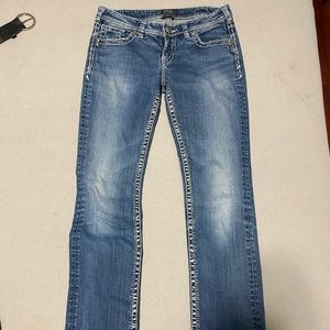 Silver Aiko Baby Boot Jeans